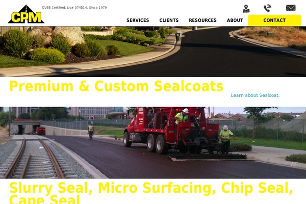 cpmamerica.com site used Californiapavementtheme