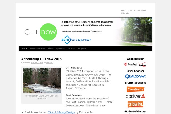 cppnow.org site used Twentyten-conference