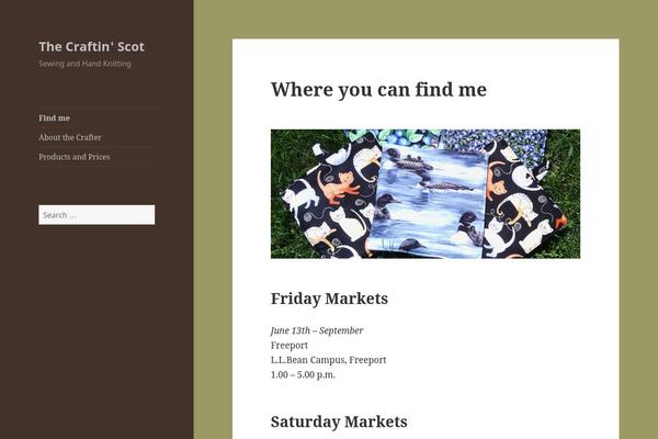 Twenty Fifteen theme site design template sample