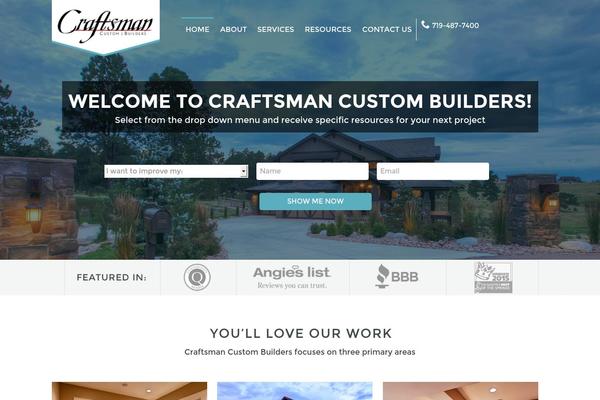 Craftsman theme site design template sample