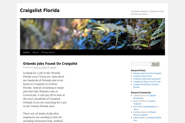 Twenty Ten theme site design template sample