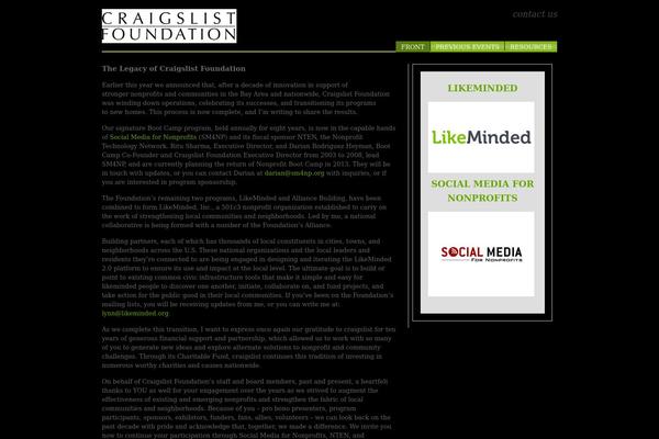 craigslistfoundation.org site used Craigslistfoundation