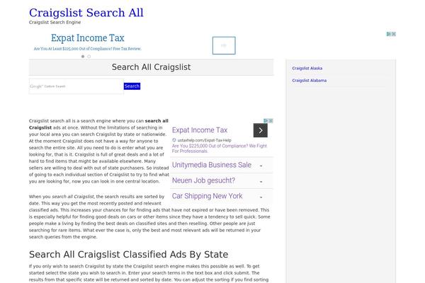 craigslistsearchall.com site used Craigslist