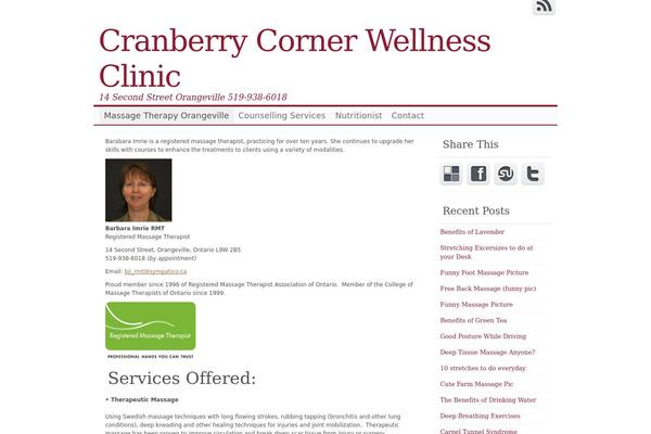 cranberrycorner.ca site used Clear Line