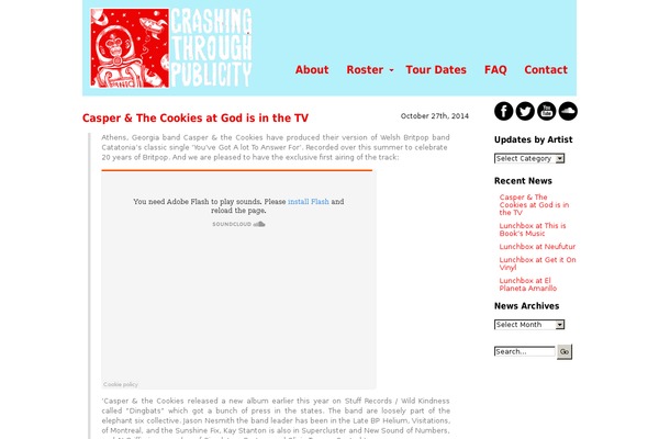 crashingthroughpublicity.com site used Crash
