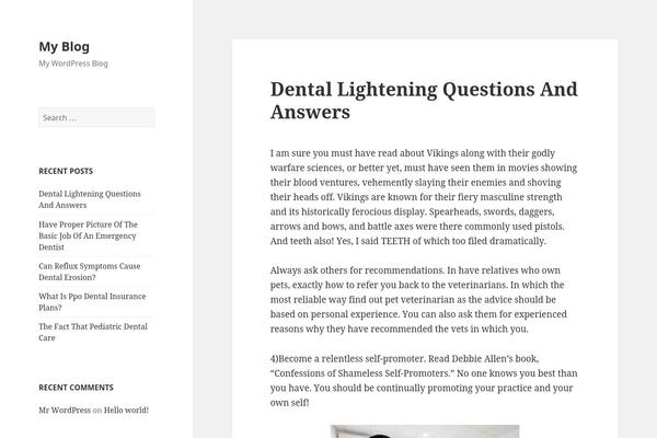 Twenty Fifteen theme site design template sample