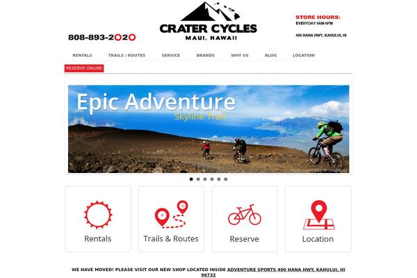 cratercycleshawaii.com site used Structure Theme