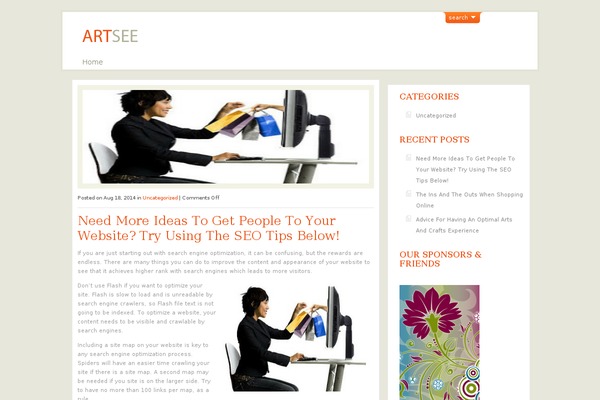 ArtSee theme site design template sample