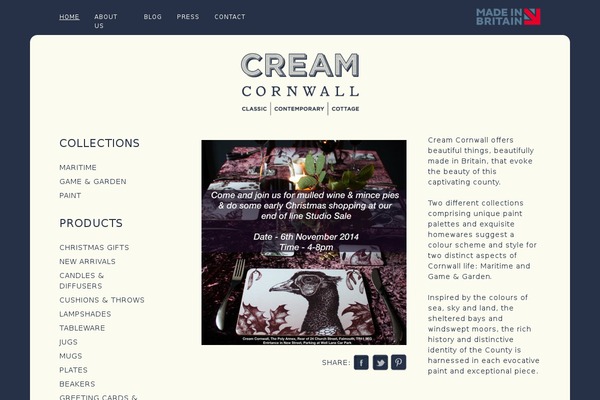 creamcornwall.co.uk site used Cream