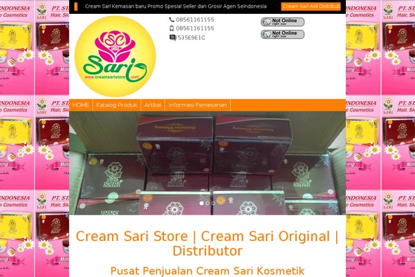 creamsaristore.com site used Wp-wisata
