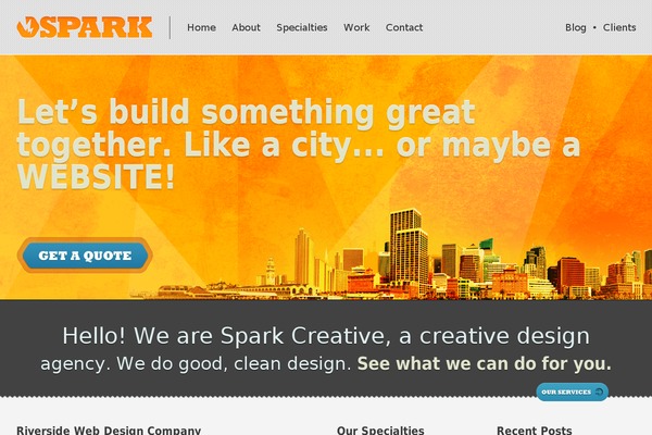 Sparky theme site design template sample