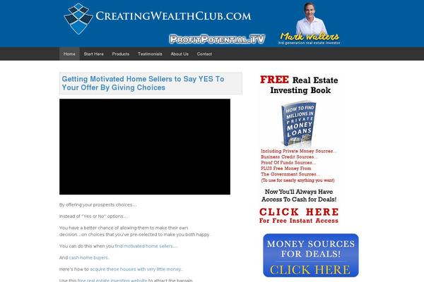 creatingwealthclub.com site used Creating-wealth-theme
