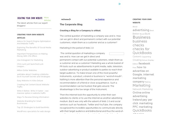 WordPress website example screenshot