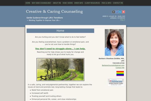 creativeandcaringcounseling.com site used Webbutveckling