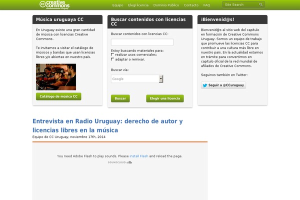 creativecommons.uy site used Ccnl_2013
