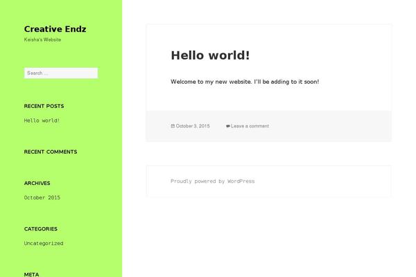Twenty Fifteen theme site design template sample