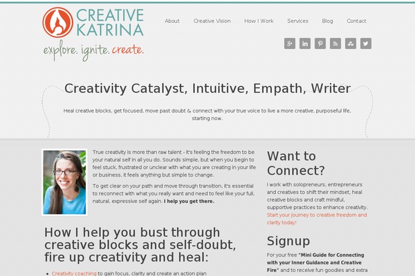 creativekatrina.com site used Scribble Child Theme