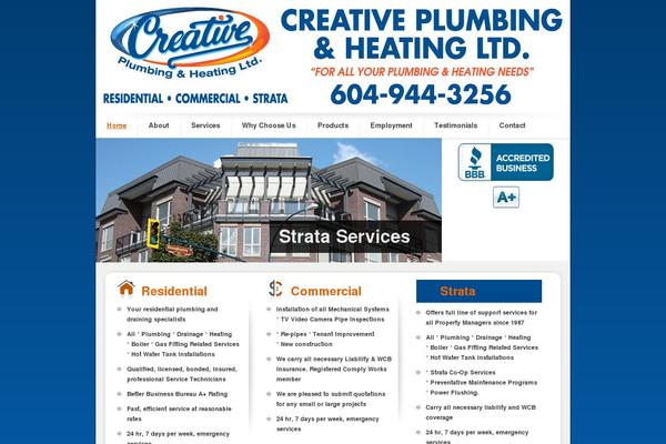creativeplumbing.ca site used Creative-plumbing