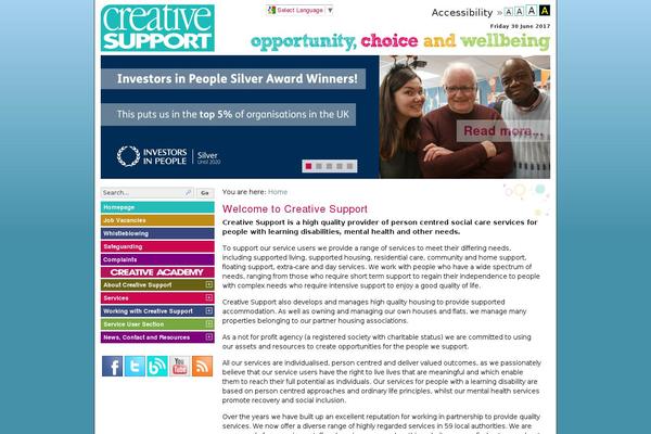 creativesupport.co.uk site used Creative-support
