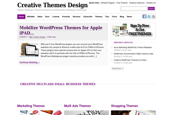 creativethemesdesign.com site used Mediacubs