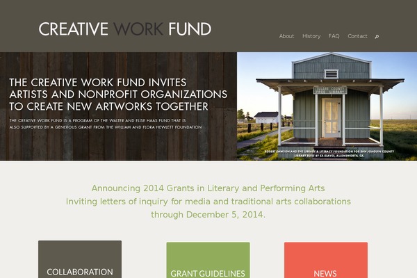 creativeworkfund.org site used Elite-wp