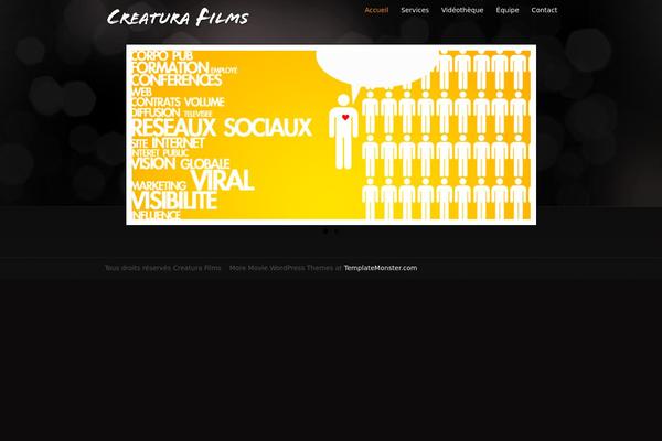 creaturafilms.com site used Theme1418