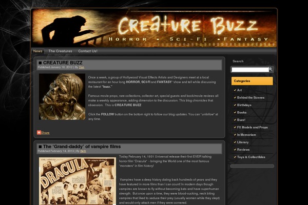 creaturebuzz.com site used Creatures_buzz_v4