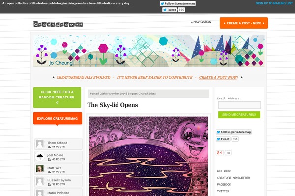 creaturemag.com site used Creaturetheme