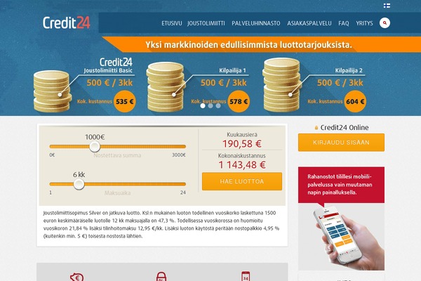 credit24.com site used Credit24-landing