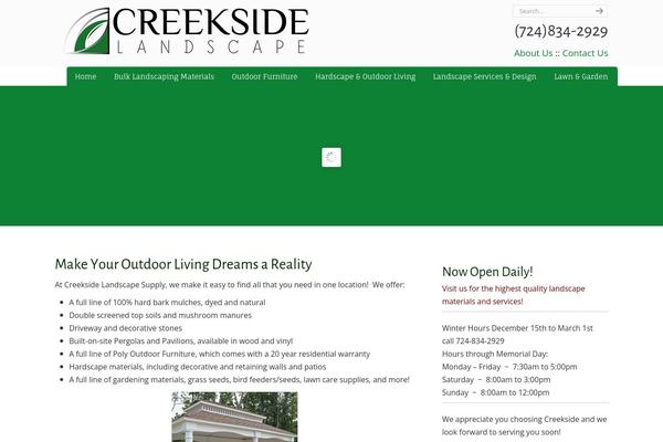 creeksidelandscapesupply.com site used U-design-childtheme