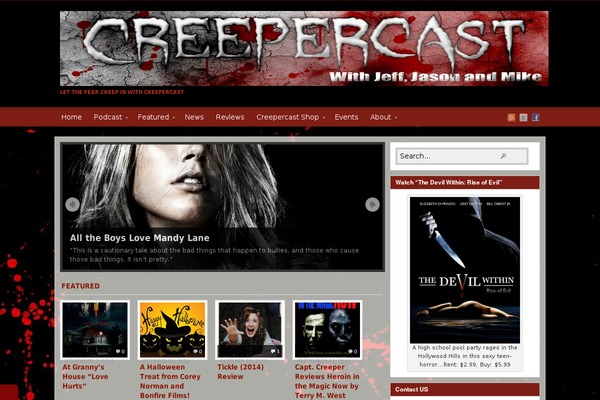 creepercast.com site used Arras WP theme