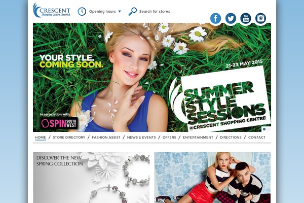 Crescent theme site design template sample