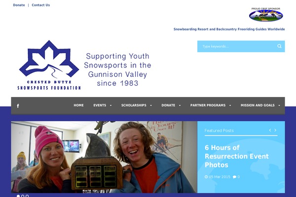 crestedbuttesnowsports.org site used Charityhub-v1-04