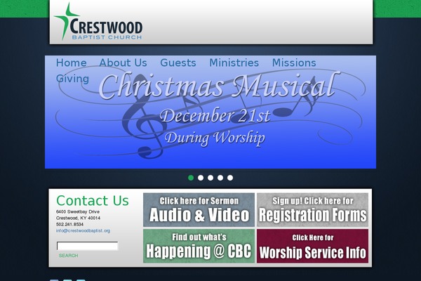 crestwoodbaptist.org site used Cbc2011