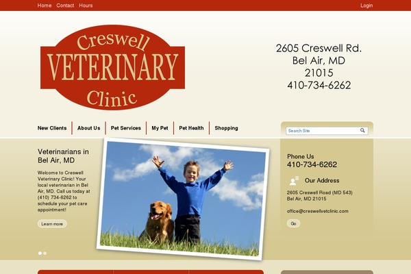 creswellvetclinic.com site used Webster2