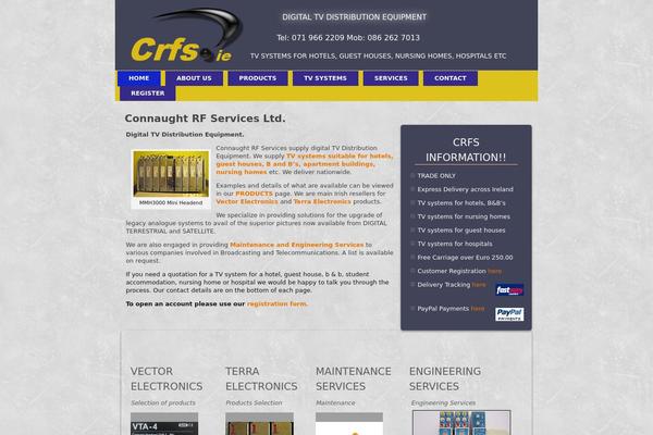 crfs.ie site used Menumobile