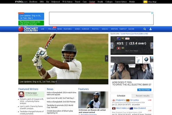 cricketcountry.com site used Cricketcry