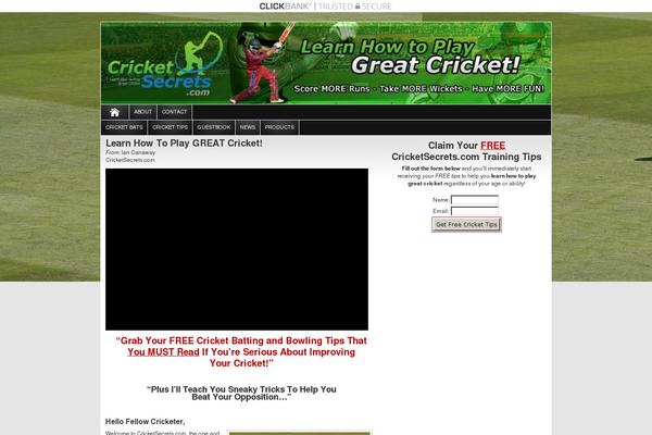 cricketsecrets.com site used Flexx Theme