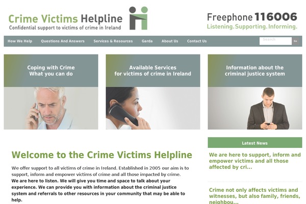 crimevictimshelpline.ie site used Crimevictims