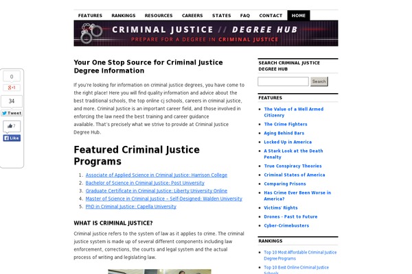 criminaljusticedegreehub.com site used Cjdh-theme