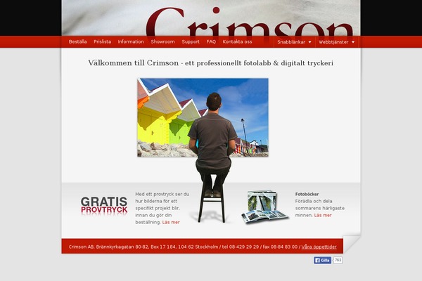 Crimson theme site design template sample
