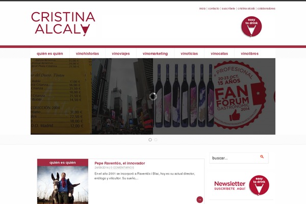 cristinaalcala.com site used Cristina