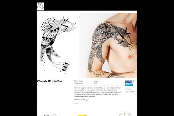 cristinaguitian.com site used Artists-theme