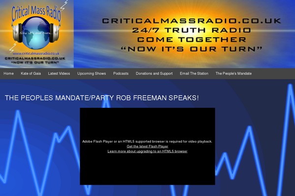criticalmassradio.co.uk site used Library
