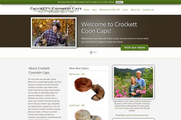 crockettcooncaps.com site used Eureka-child