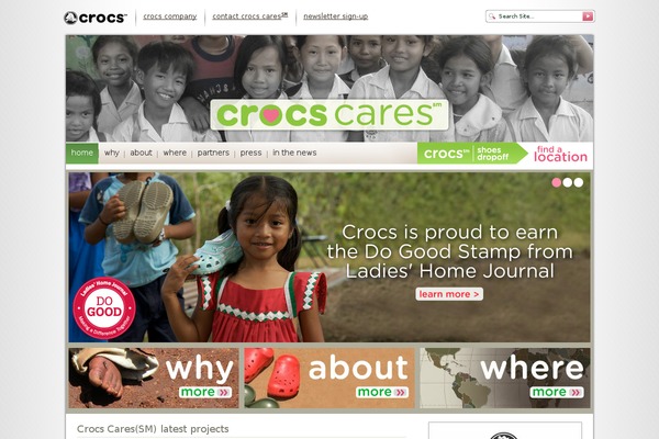 crocscares.com site used Cares