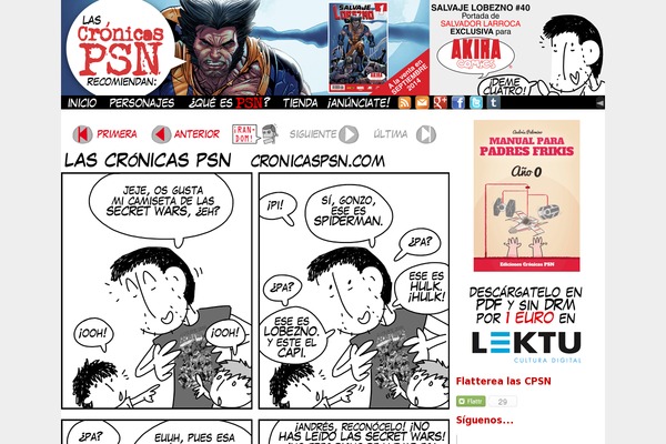 cronicaspsn.com site used ComicPress
