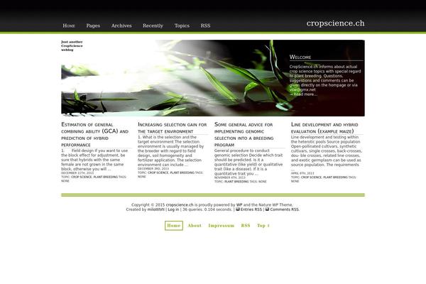 cropscience.ch site used Nature