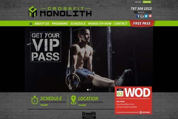 crossfit-monolith.com site used Monolith