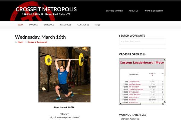 crossfitmetropolis.com site used Connections Reloaded